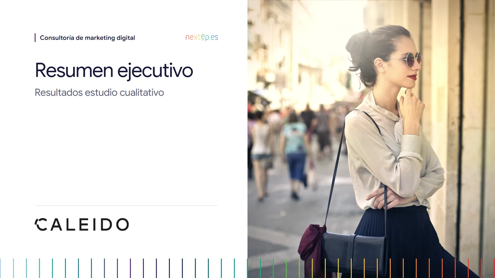Espacio Caleido: portada del resumen ejecutivo de los resultados del estudio cualitativo