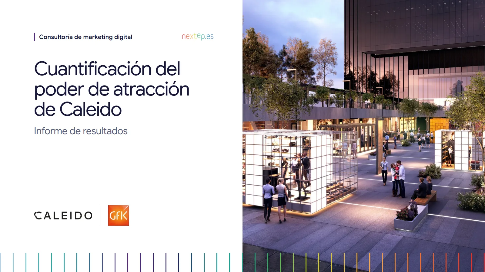Espacio Caleido: portada del informe de cuantificación del poder de atracción, con GfK