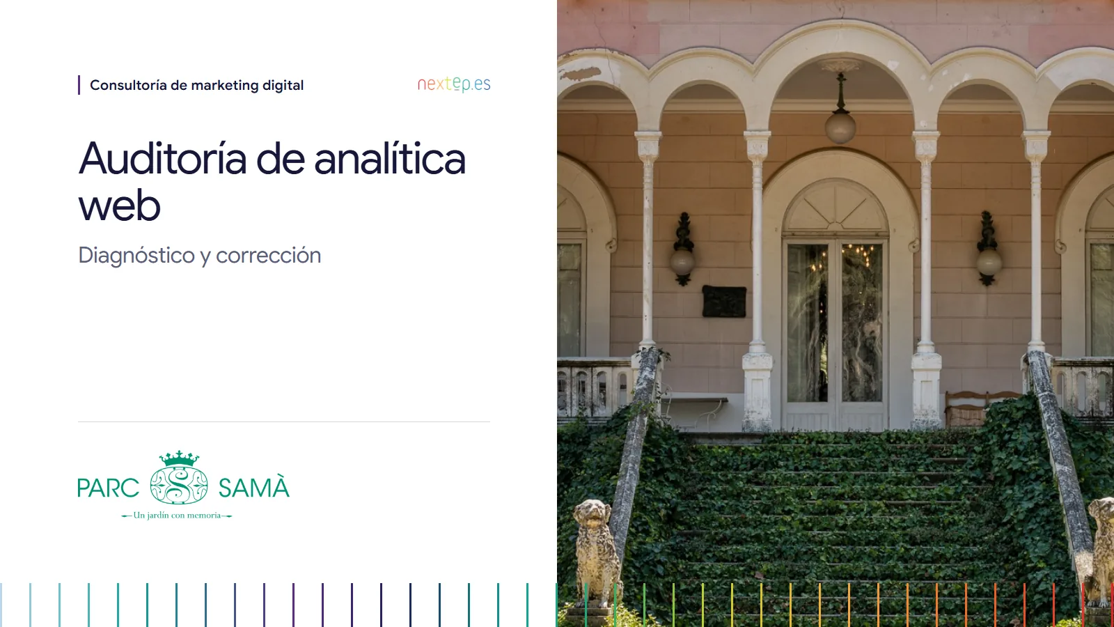 Parc Samà: portada de la auditoría de analítica web