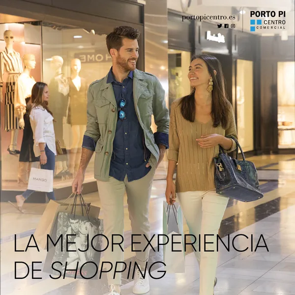 Porto Pi: anuncio en redes sociales "La mejor experiencia de shopping" para turismo nacional