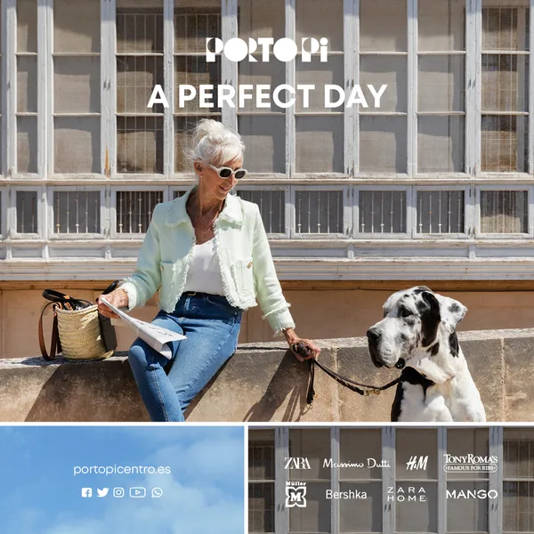 Porto Pi: anuncio en redes sociales "A perfect day" en inglés