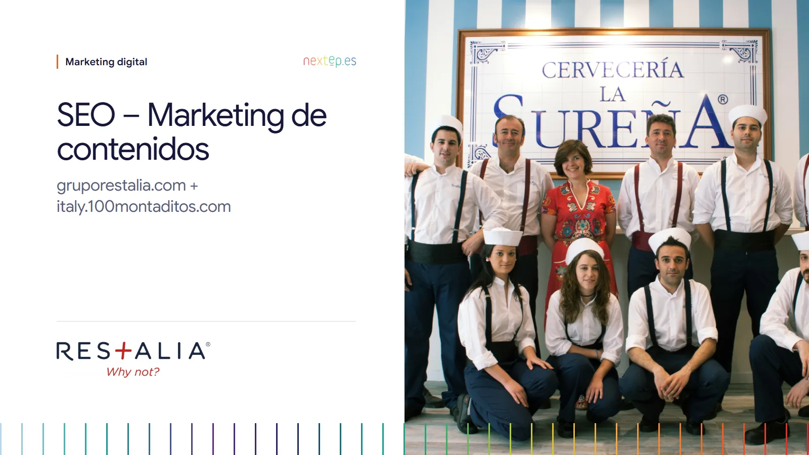 Restalia: portada de SEO y marketing de contenidos
