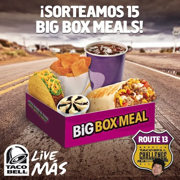 Taco Bell España: creatividad del sorteo de Big Box Meals