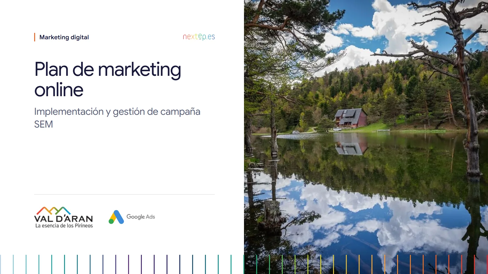 Val d'Aran: portada del plan de marketing online con la campaña SEM en Google Ads